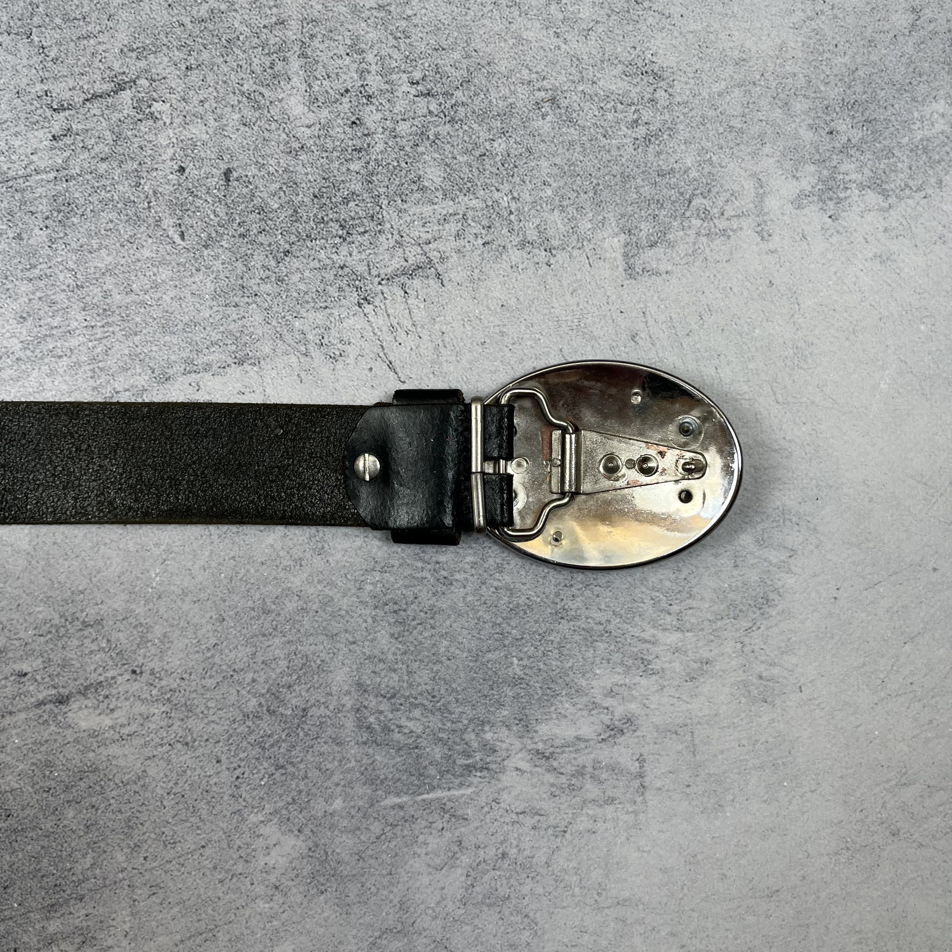 Diesel Vintage Diesel Big Logo Y2K Black Leather Belt 2000’s Size ONE SIZE - 8 Thumbnail