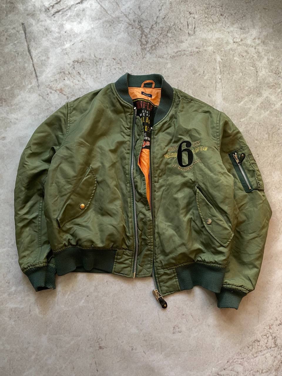 RIFLE × Vintage Vintage RIFLE Bomber Jacket MA-1 Military USA Schott Style Size US S / EU 44-46 / 1 - 1 Thumbnail