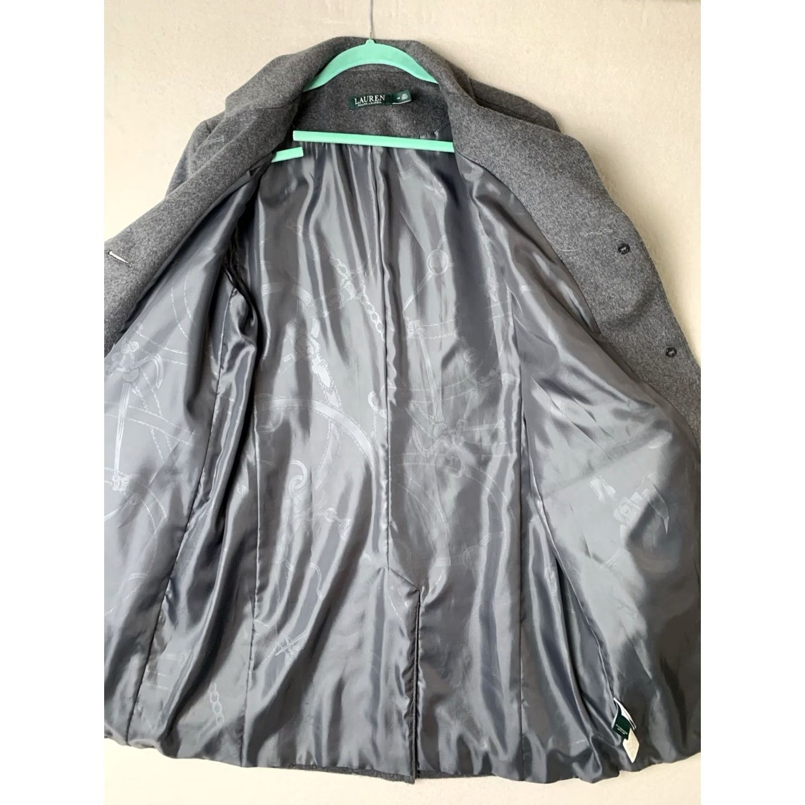 Ralph Lauren Lauren Ralph Coat Womens 14 Gray Reefer Wool Blend Office Siren NWT Size XL / US 12-14 / IT 48-50 - 2 Thumbnail