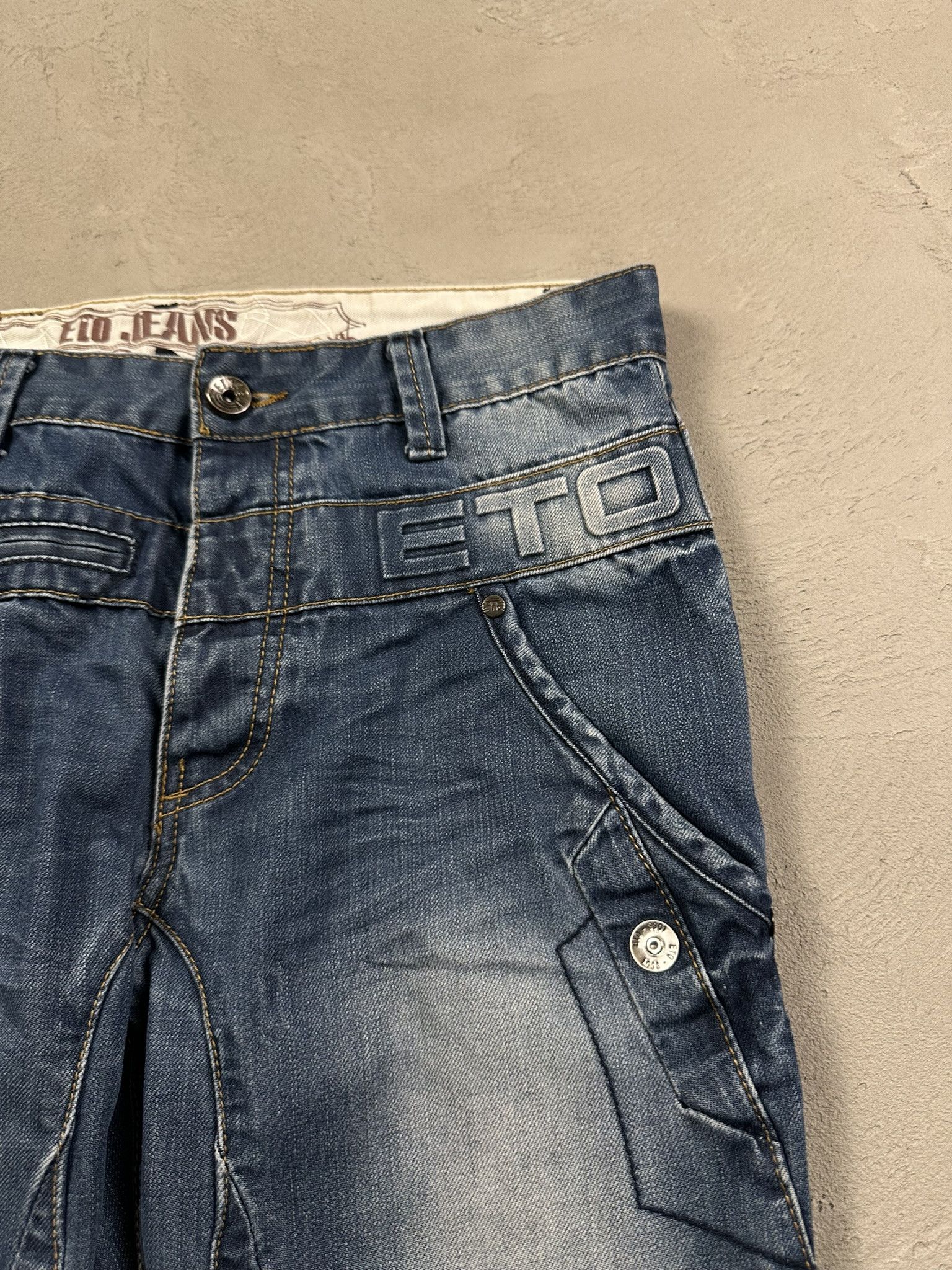 Japanese Brand Vintage Y2k Eto Japanese Faded Straight Jeans Pants Size US 32 / EU 48 - 5 Thumbnail
