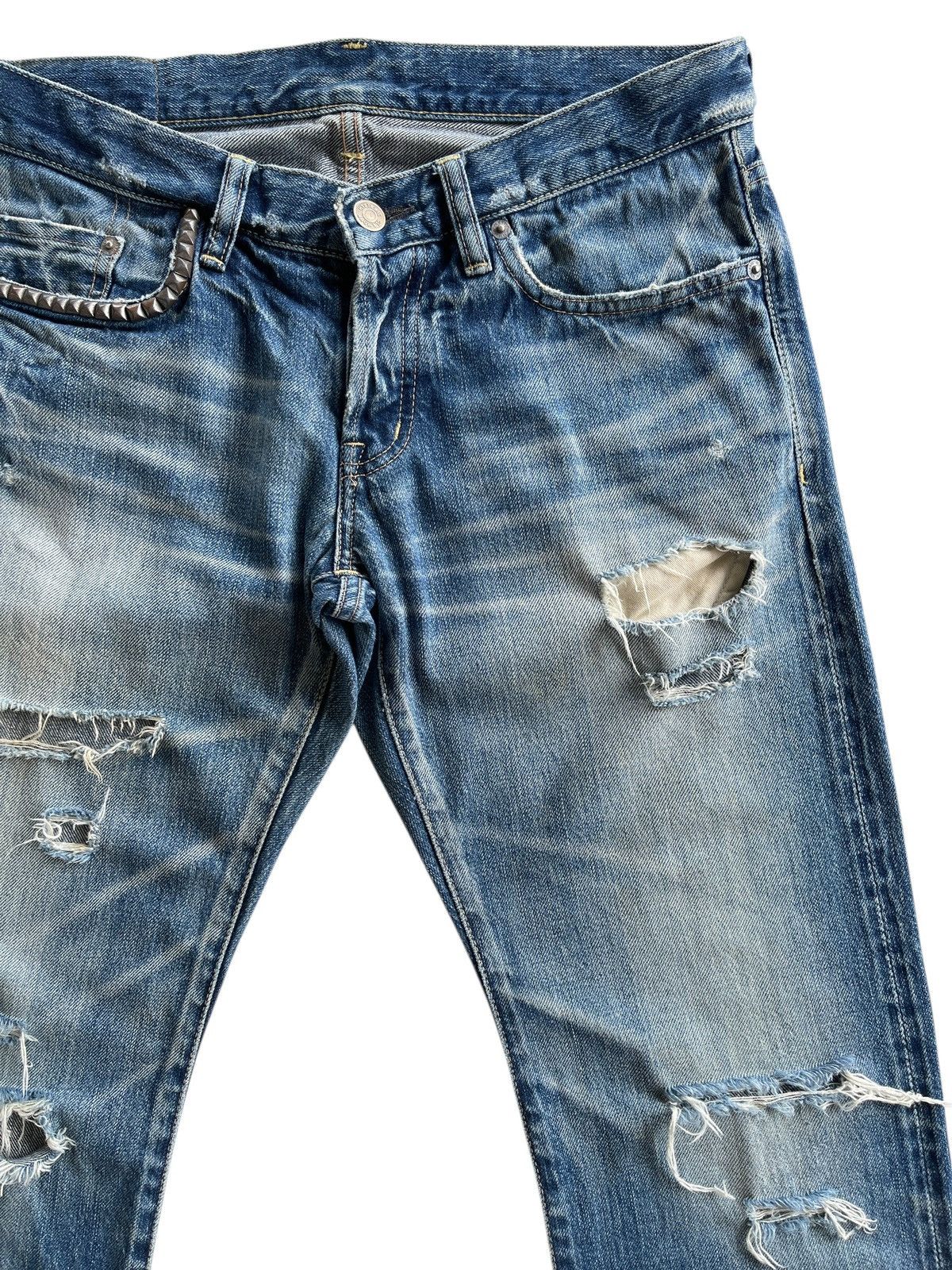 Hysteric Glamour Hysteric Glamour Studded Distressed Selvedge Denim Size US 30 / EU 46 - 7 Thumbnail