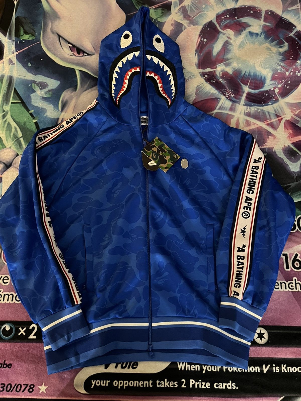 Bape ABC CAMO CROCHET RELAXED FIT SHARK FULL ZIP HOODIE | Grailed