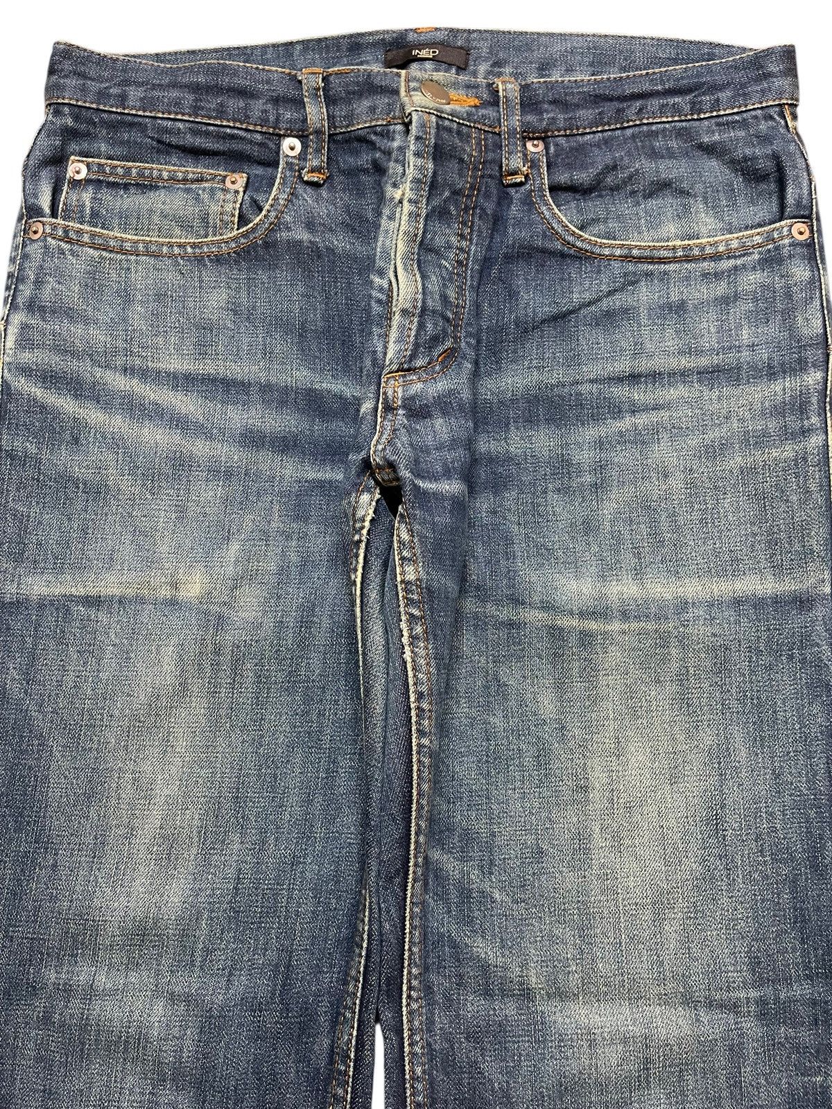 Yohji Yamamoto Vintage Ined By Yohji Yamamoto Faded Wash Whiskers Loose Fit Size US 31 - 3 Thumbnail