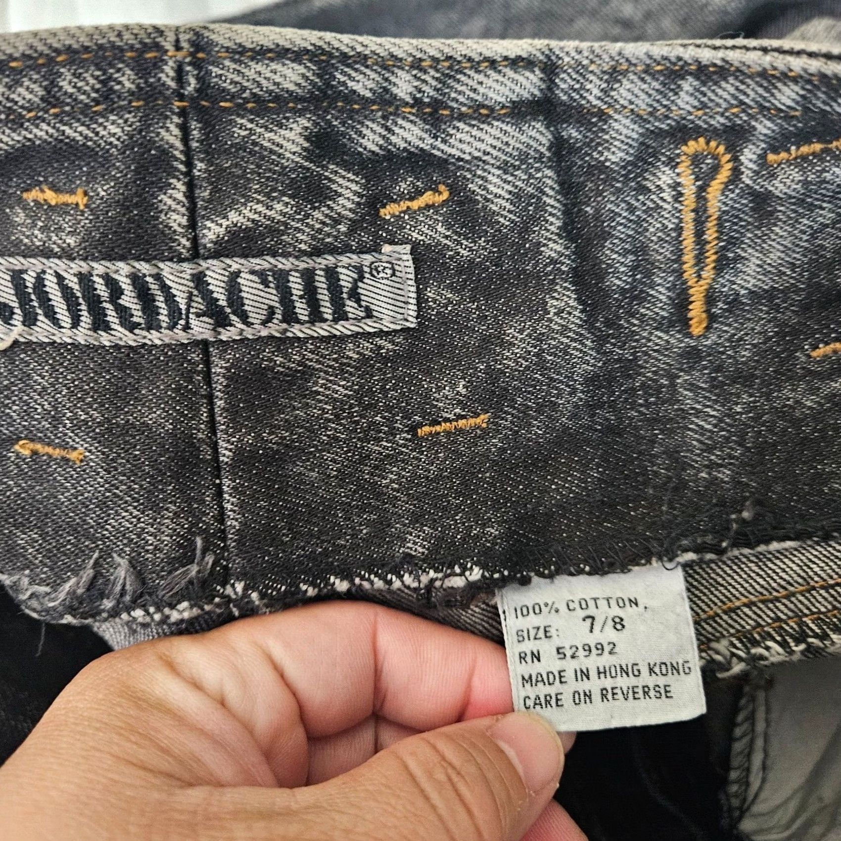 Jordache VINTAGE Jordache Womens High Rise Acid Wash Mom Jeans Size 7/8 Denim Grey Regular 100% Cotton Belted Button Jeans Mens Women Girls Size 28" / US 6 / IT 42 - 3 Thumbnail
