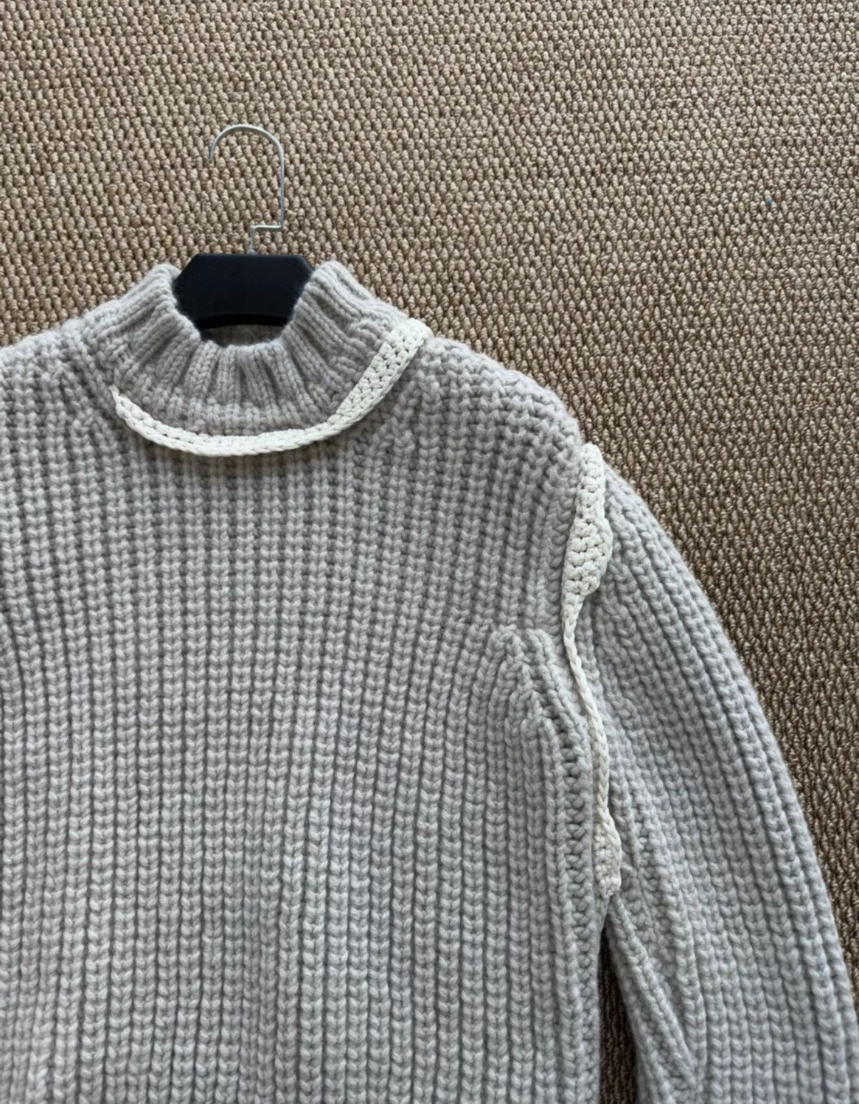 Jil Sander JIL SANDER Light Grey Ribbed Turtleneck Sweater K23 Size XS / US 0-2 / IT 36-38 - 2 Thumbnail