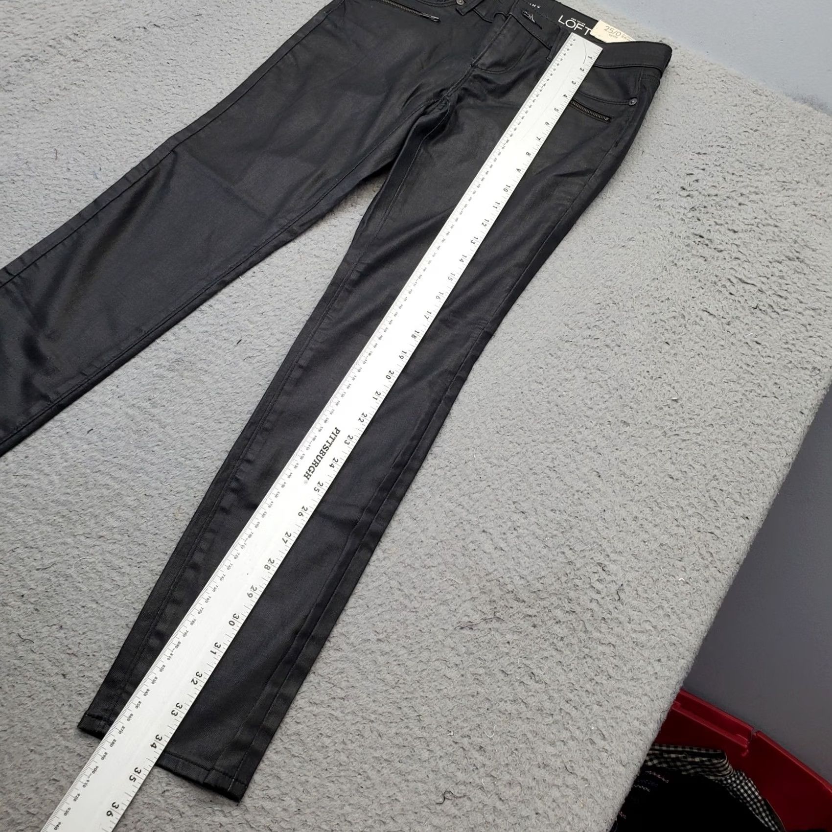 Loft LOFT Ann Taylor Pants Womens 0P Black Stretch High Waisted Modern Skinny Leg Size 25" / US 0 / IT 36 - 4 Thumbnail