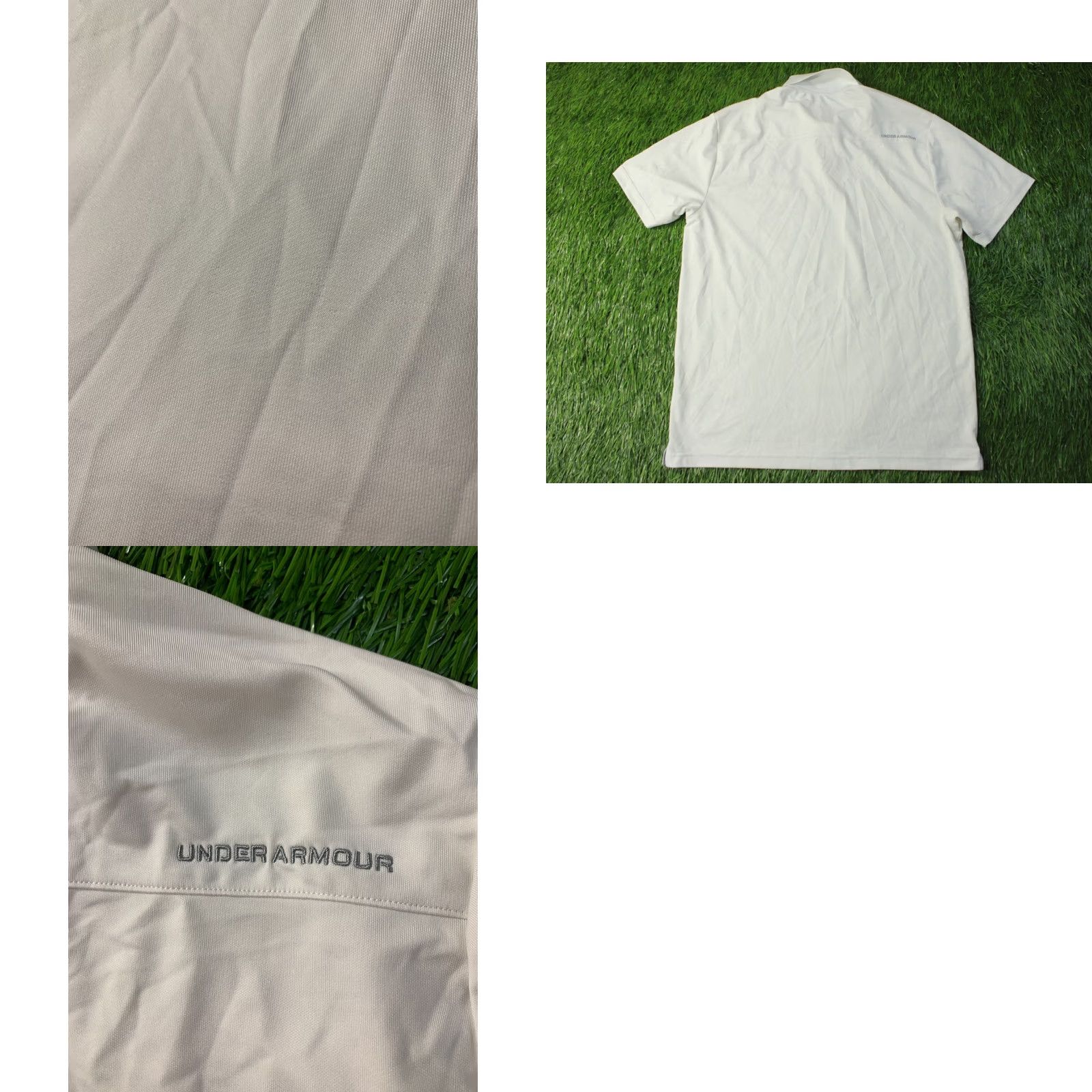 Under Armour UNDER ARMOUR HEATGEAR POLO SHIRT MEN L White Classic Short Sleeve Weather: Summer Size US L / EU 52-54 / 3 - 8 Thumbnail