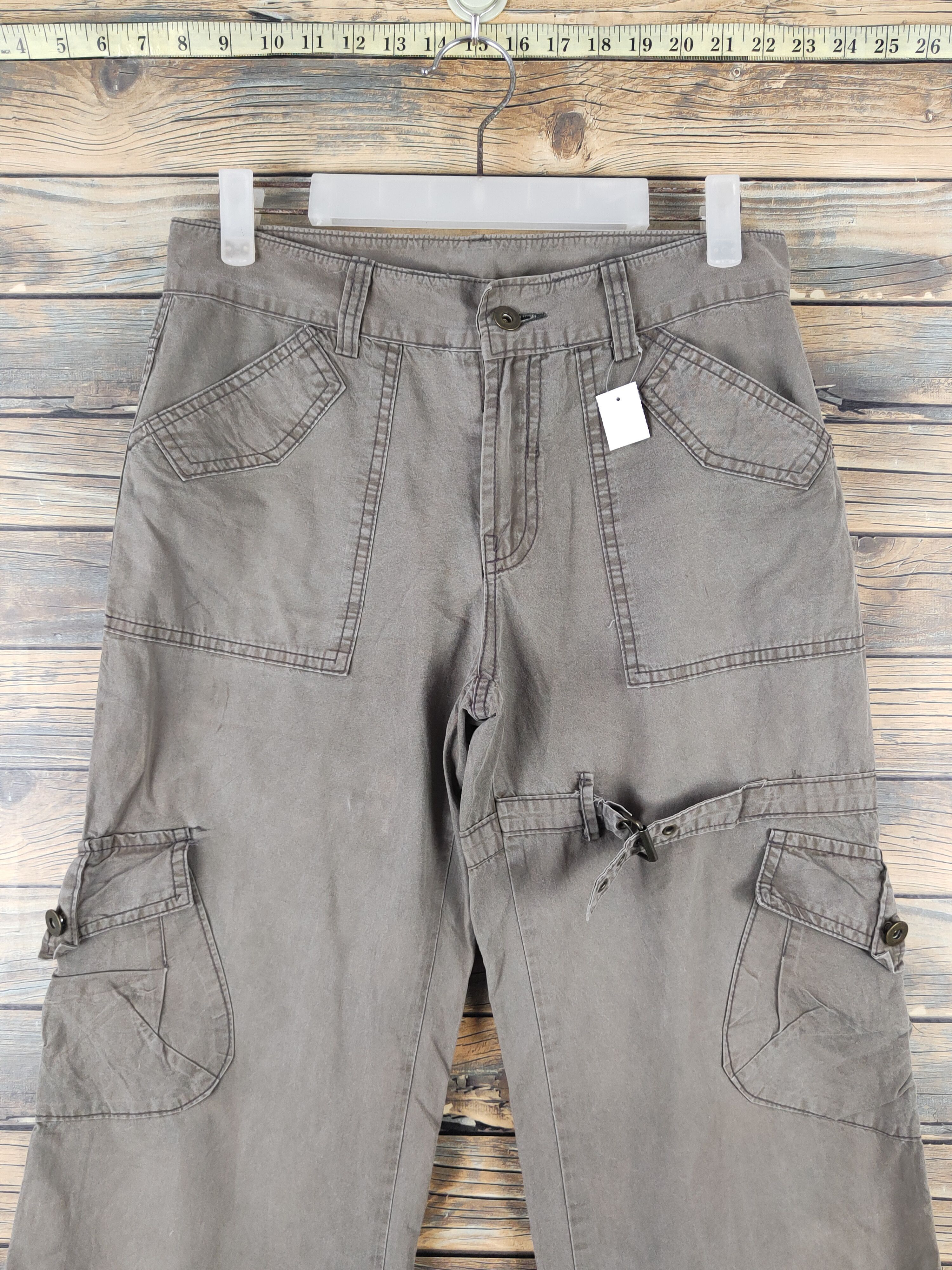 Japanese Brand DL Valley Olive Multipocket Tactical Cargo Pants #1345 Size US 29 - 2 Thumbnail