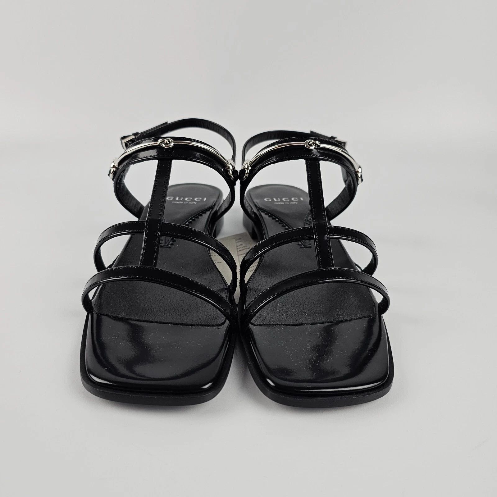 Gucci GUCCI Horsebit Black Leather Flat Sandals New & Authentic Size US 5 / IT 35 - 4 Thumbnail
