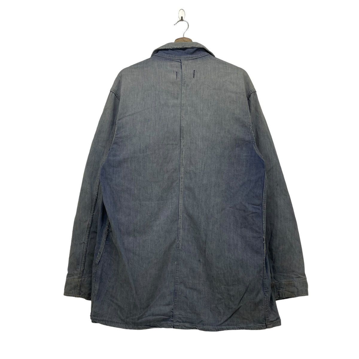 Original Montgomery × Vintage 💥Vintage 70s Montgomery Ward Chore Faded Indigo Jacket Size US M / EU 48-50 / 2 - 2 Thumbnail