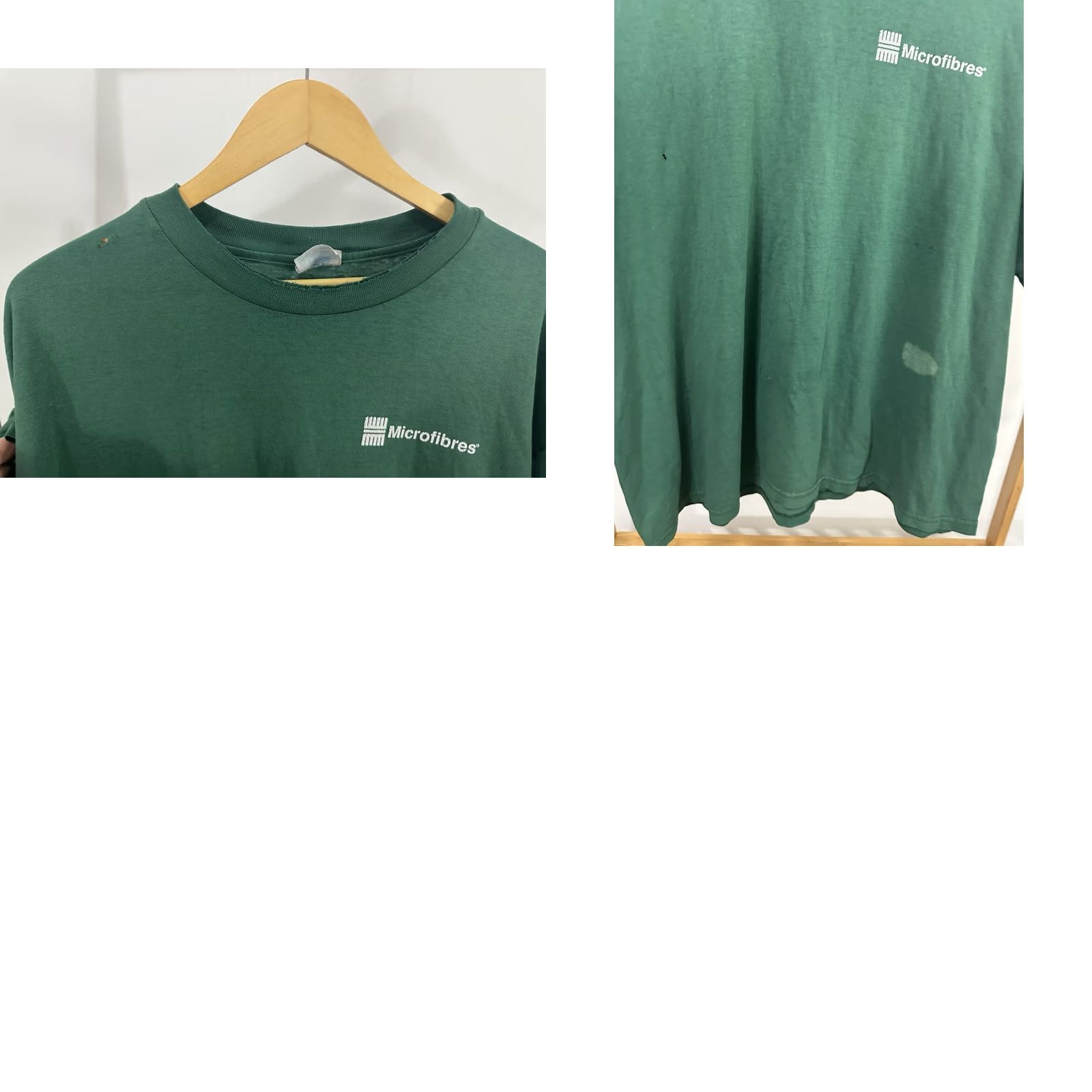 Hanes Hanes VTG The Basic Principle Paper Thin Worn Microfibres Work WIP T-Shirt XL Green Mens Shirt Distressed 90s Style Size US XL / EU 56 / 4 - 8 Thumbnail