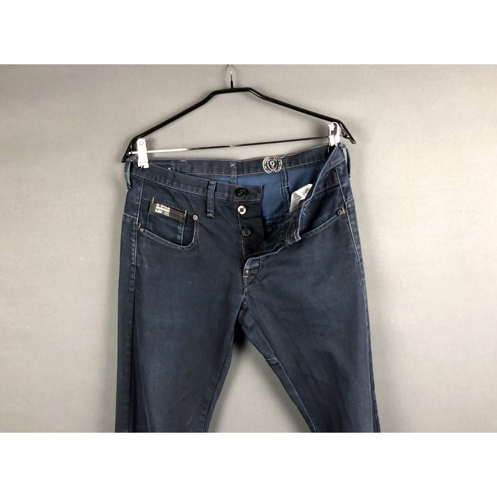 G-Star G-Star 3301 Jeans Mens Regular Dark Blue Cotton Denim Size US 34 / EU 50 - 6 Thumbnail
