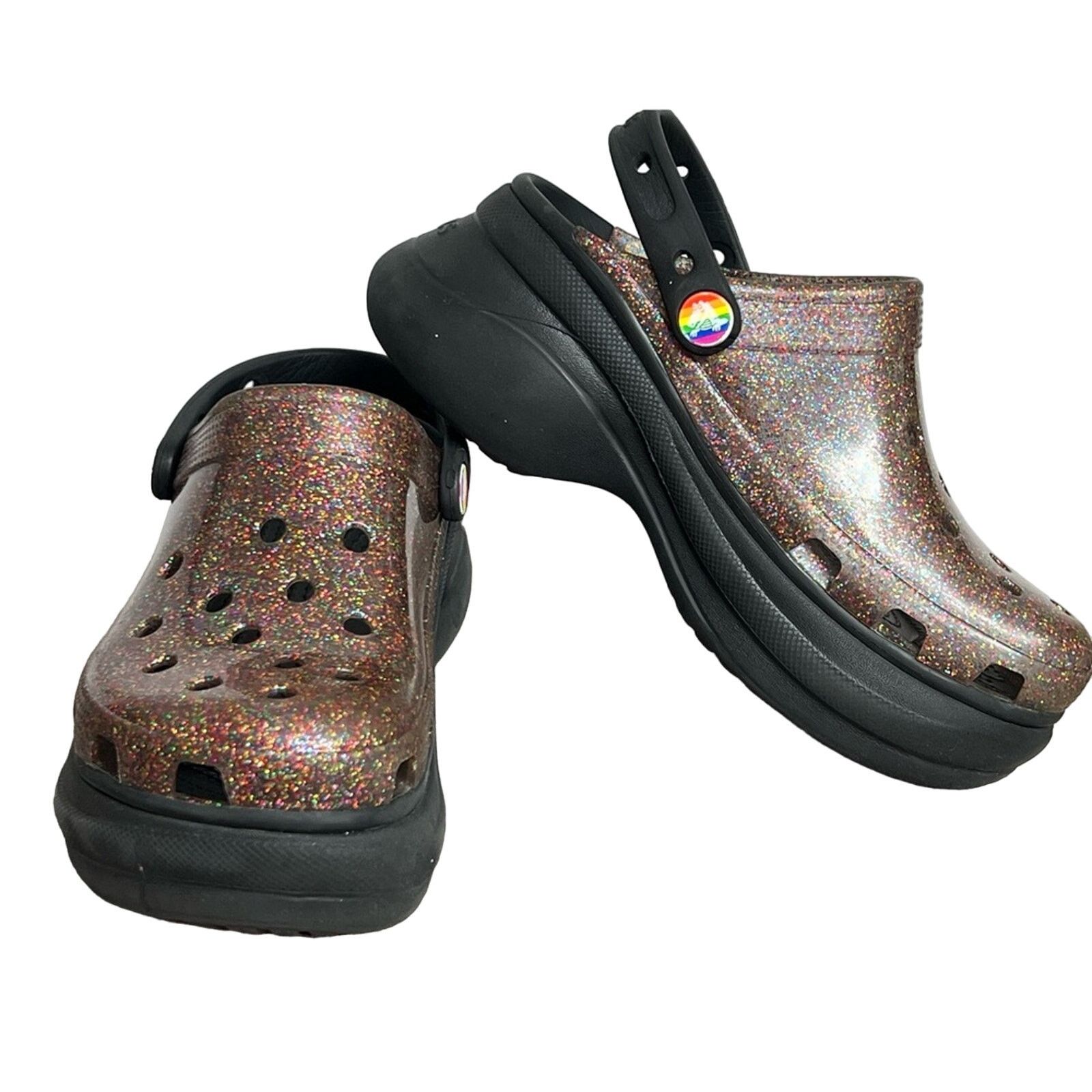 Crocs Crocs Bae Pride Translucent Glitter Platform Clog Sold Out Size US 5 / IT 35 - 6 Thumbnail
