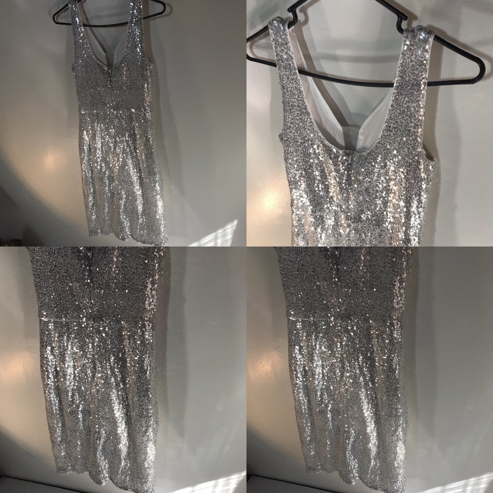 Vintage Grace Karin Silver Sequin Covered Low Cut Formal Dress Womens Size M Size M / US 6-8 / IT 42-44 - 8 Thumbnail