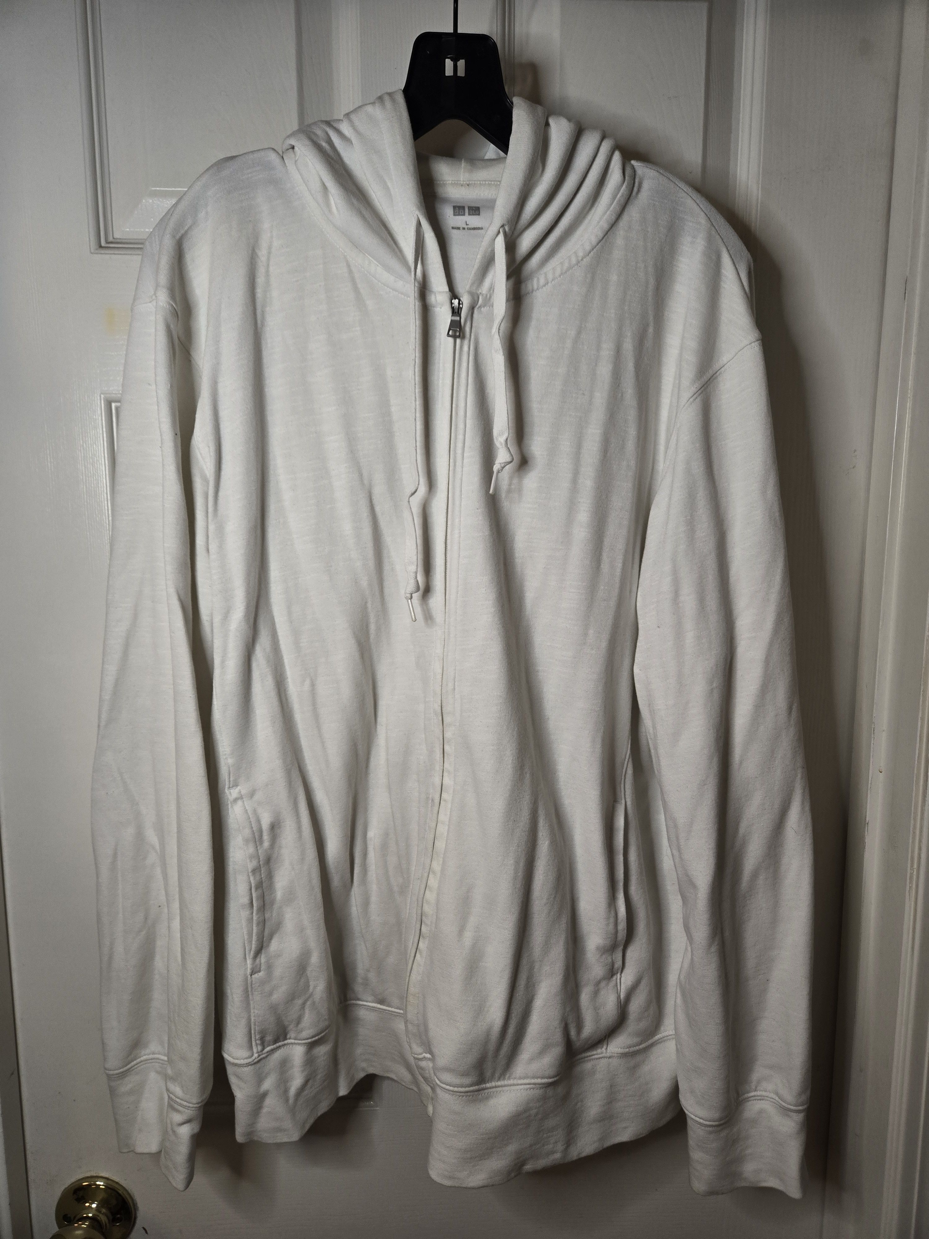 Uniqlo Uniqlo Zip-up Jacket White Size L Size US L / EU 52-54 / 3 - 1 Thumbnail