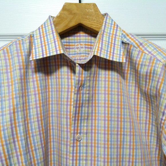 BUGATCHI BUGATCHI MENS 100%COTTON CASUAL SHIRT SIZE: 17/36-37 Size US XL / EU 56 / 4 - 1 Thumbnail