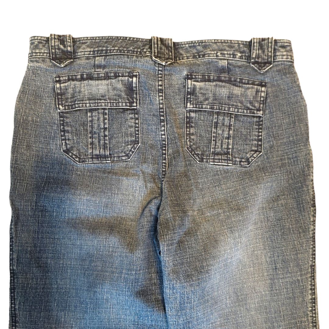 Bass BASS Blue Distressed Pattern Bootcut Jeans Women's Size 12 Size 34" / US 12 / IT 48 - 7 Thumbnail