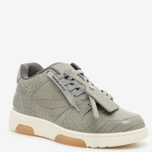 Off-White Off-White Out of Office Specials Sneakers Grey Croc Men’s Si Size US 12 / EU 45 - 1 Thumbnail