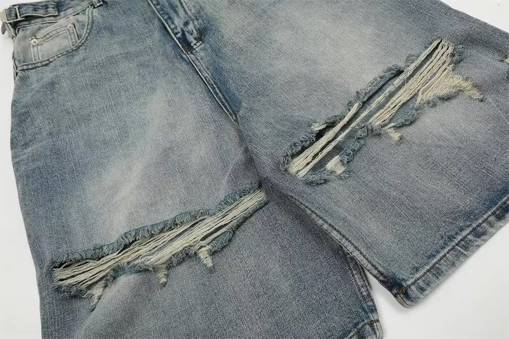 Japanese Brand × Jean Ripped Jorts Jeans Streetwear Size US 33 - 6 Thumbnail