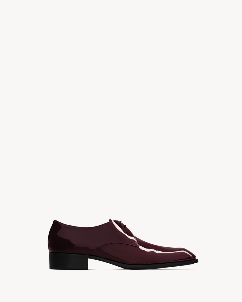 Saint Laurent Paris o1s1wg110126 800679 Jean Derbies Shoes in Patent Leather Size US 11 / EU 44 - 1 Thumbnail