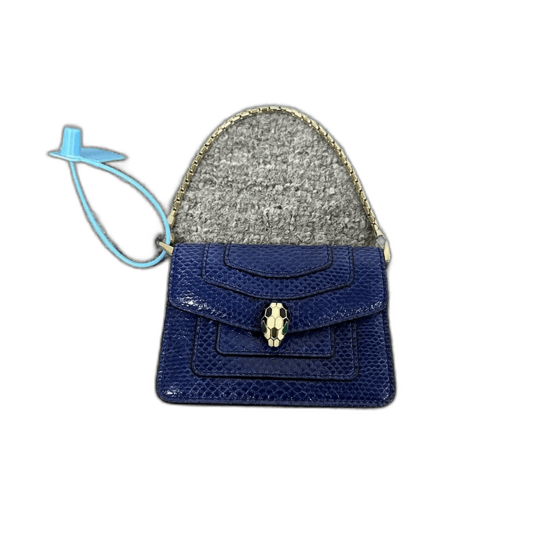 Bvlgari Bvlgari Serpent Head Blue Leather Bag Size ONE SIZE - 1 Thumbnail