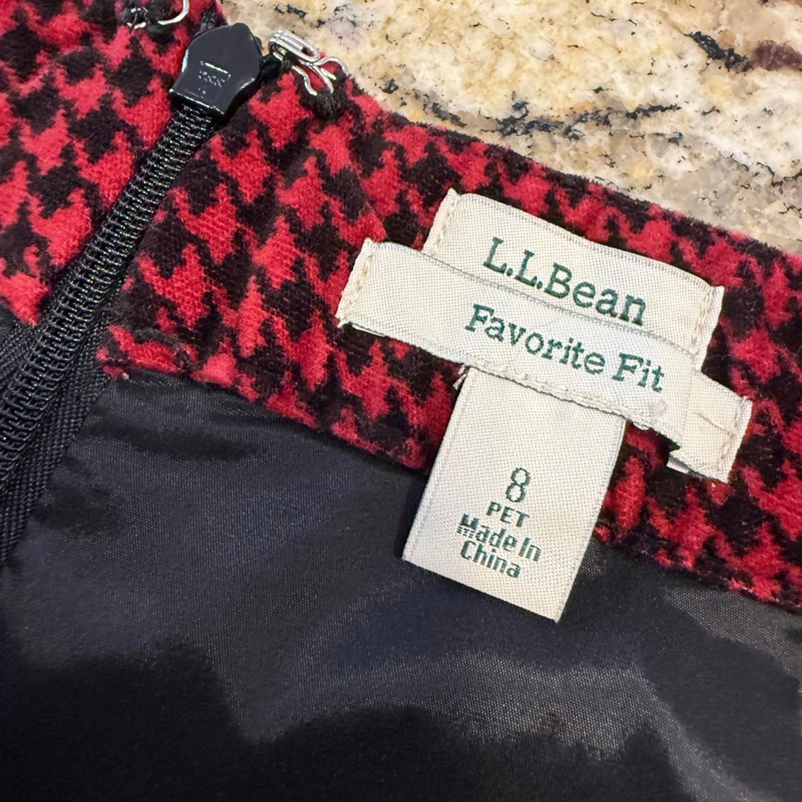 L.L. Bean L. L. Bean red & black herringbone mini skirt SZ 8P Size 30" / US 8 / IT 44 - 5 Thumbnail