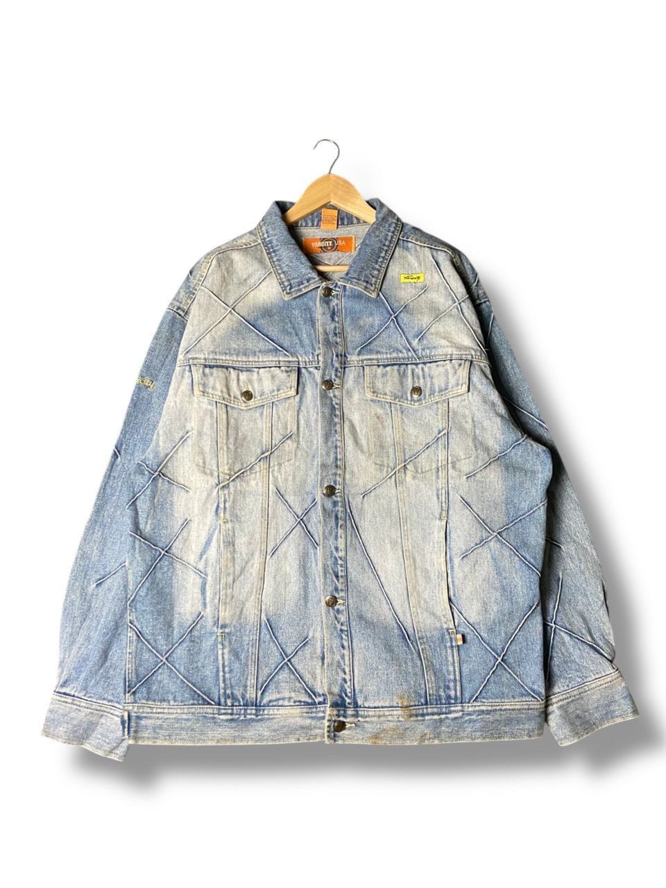 Japanese Brand Varcity USA Denim Jeans Jacket (154) Size US L / EU 52-54 / 3 - 1 Thumbnail