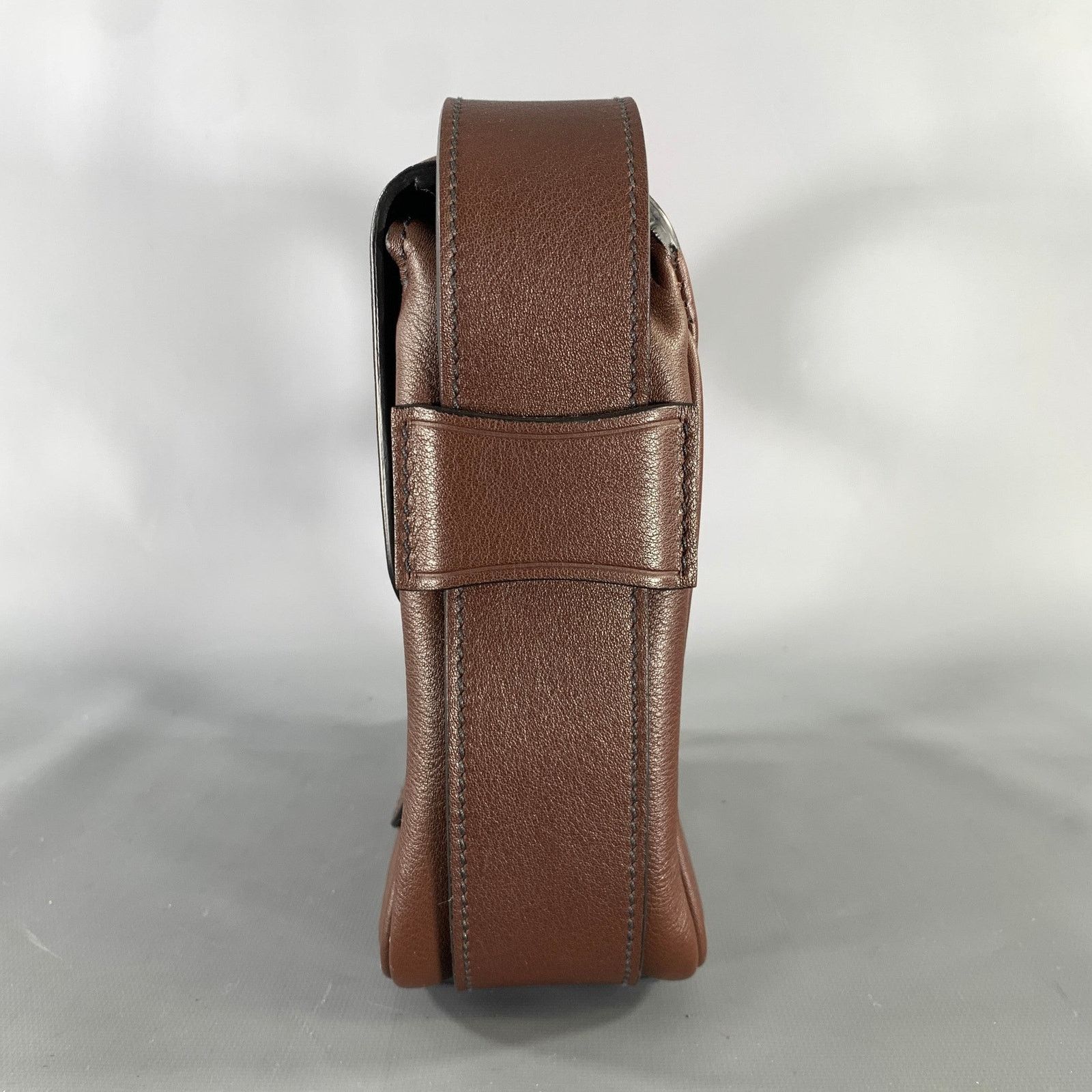 Prada PRADA Brown Crackled Leather Cross Body Bag Size ONE SIZE - 4 Thumbnail
