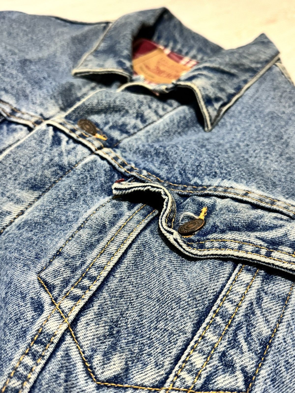 Levi's × Levi's Vintage Clothing vintage denim stuffed levi’s jacket made in 90s XL Size US XL / EU 56 / 4 - 4 Thumbnail