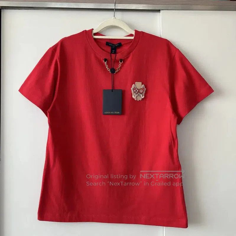 Louis Vuitton Louis Vuitton Red Cotton T. Size S / US 4 / IT 40 - 1 Thumbnail