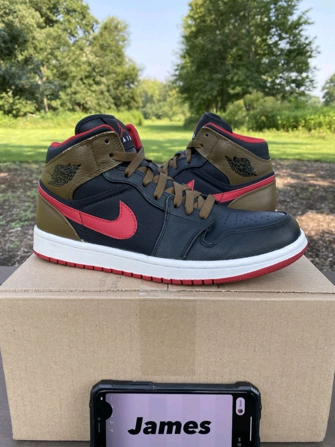 Jordan Brand Nike Air Jordan Retro 1 Phat Light Olive Size 8.5 Men Size US 8.5 / EU 41-42 - 1 Thumbnail