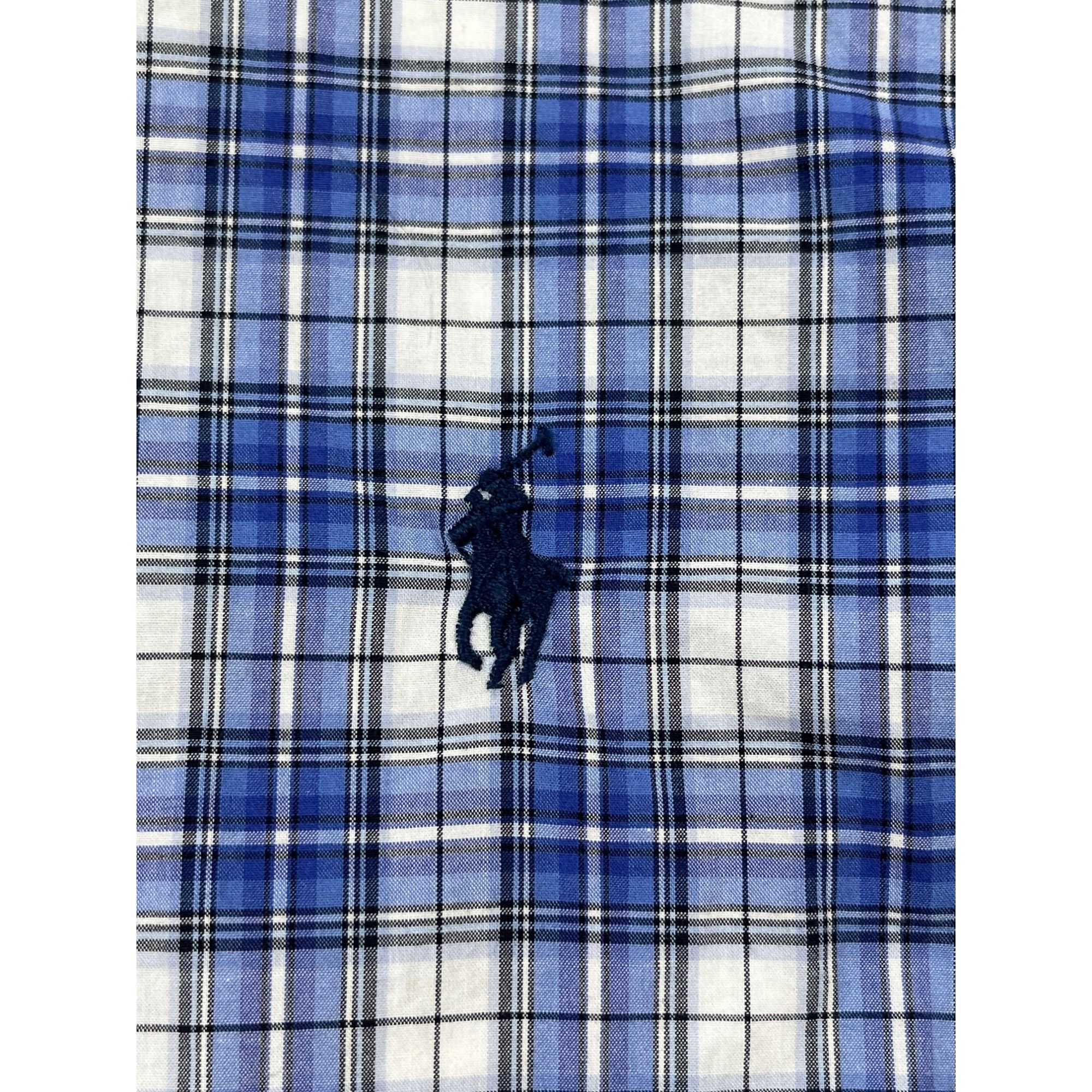 Ralph Lauren Ralph Lauren SKU 7578 Mens Blue & White Plaid Short Sleeve B Size US XL / EU 56 / 4 - 3 Thumbnail