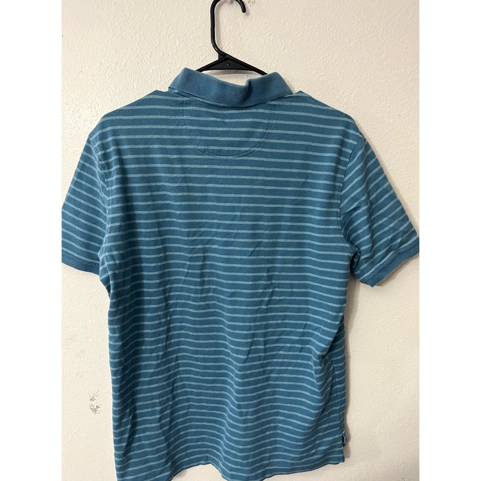 Izod IZOD Advantage Performance Polo Shirt Blue Striped Cotton Polyester Size L Mens Currents Size US L / EU 52-54 / 3 - 3 Thumbnail
