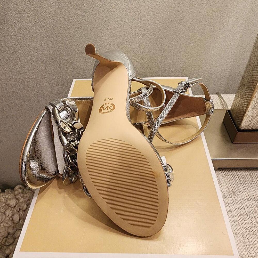 Michael Kors Michael Michael Kors Scarlett Sandal Silver Size US 8.5 / IT 38.5 - 7 Thumbnail