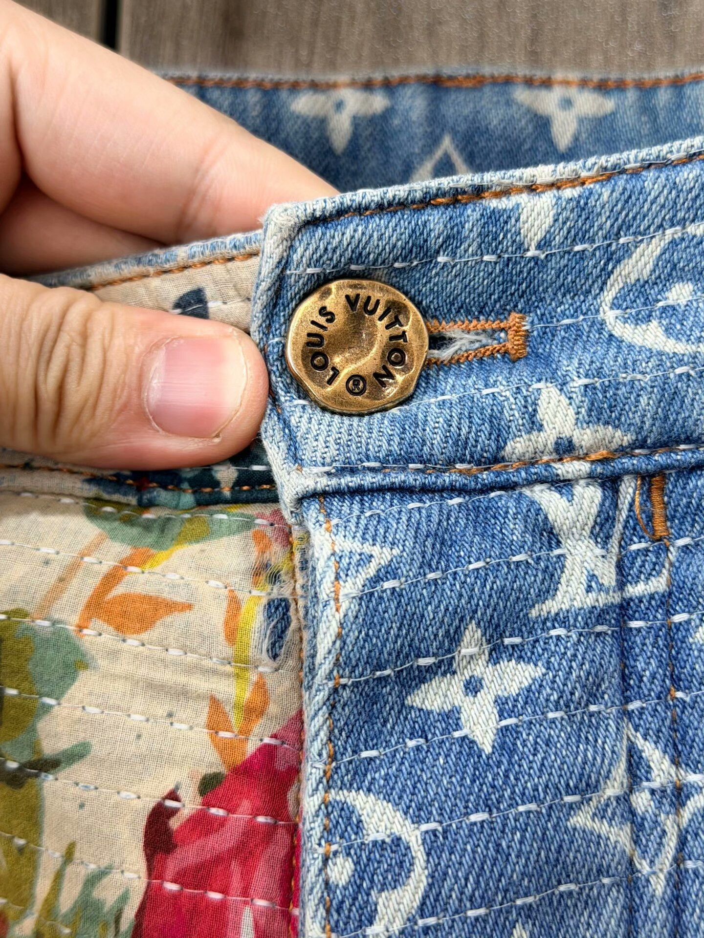Louis Vuitton Louis Vuitton Monogram Floral Patchwork Jeans Size US 34 / EU 50 - 8 Thumbnail