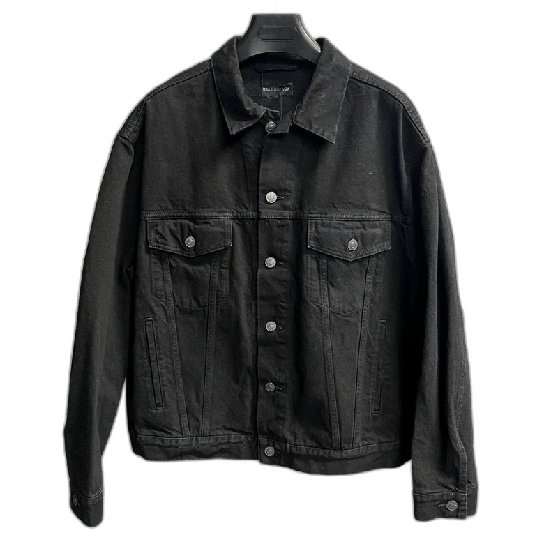 ジャケット フロントボタン Denim コットン ロゴ ★BALENCIAGA