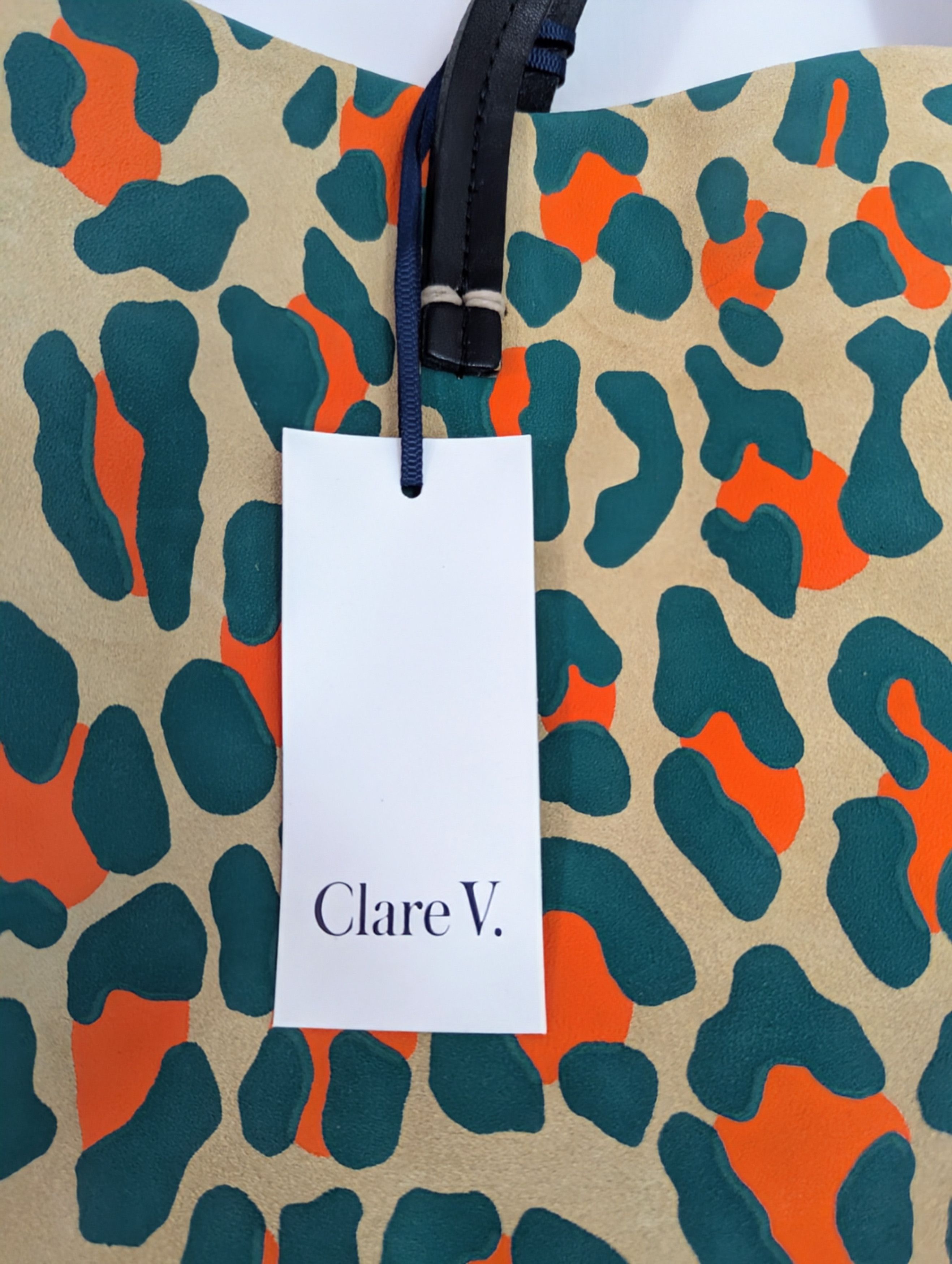 Clare V. Clare V. Simple Cheetah Animal Leopard Tote Bag Neon Cat Size ONE SIZE - 3 Thumbnail
