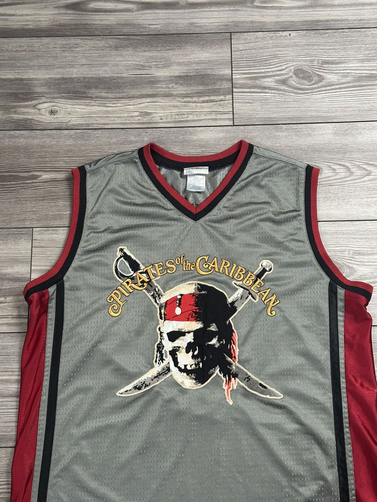 Disney × Vintage Y2K Pirates Of The Caribbean Captain Jack Basketball Jersey Size US L / EU 52-54 / 3 - 3 Thumbnail