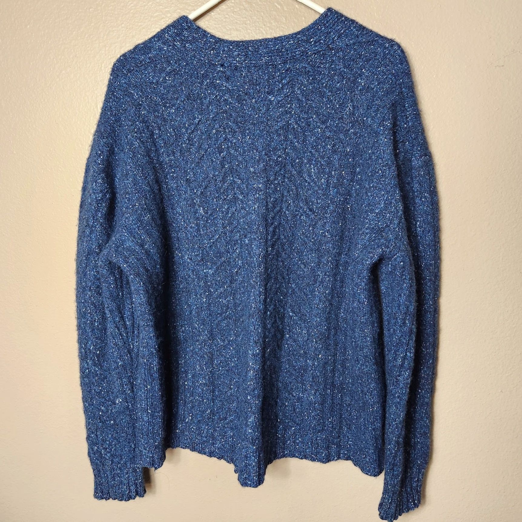 Vintage VINTAGE WinterSilks Cardigan Wool Blend Cable Knit V-Neck Grandpa Blue L Womens Size L / US 10 / IT 46 - 4 Thumbnail