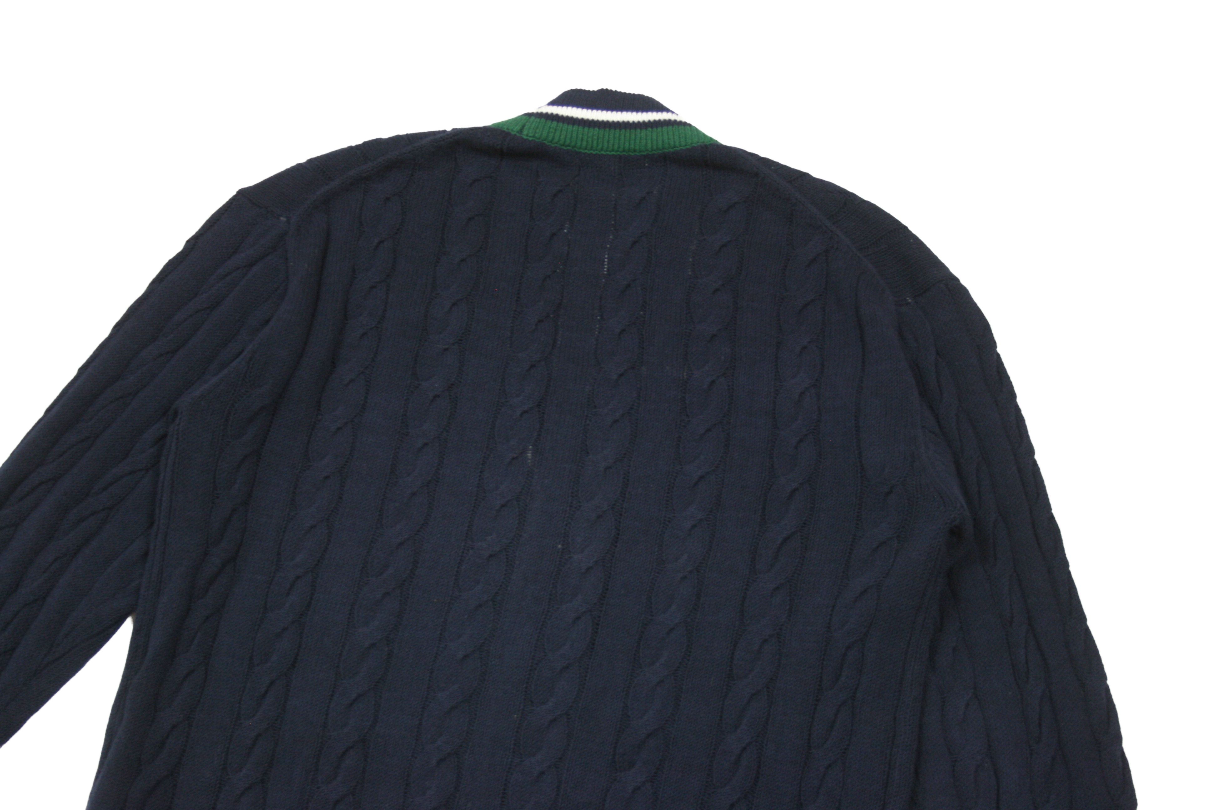 JW Anderson × Uniqlo Striped Cableknit Cotton Linen Cardigan Size S / US 4 / IT 40 - 4 Thumbnail