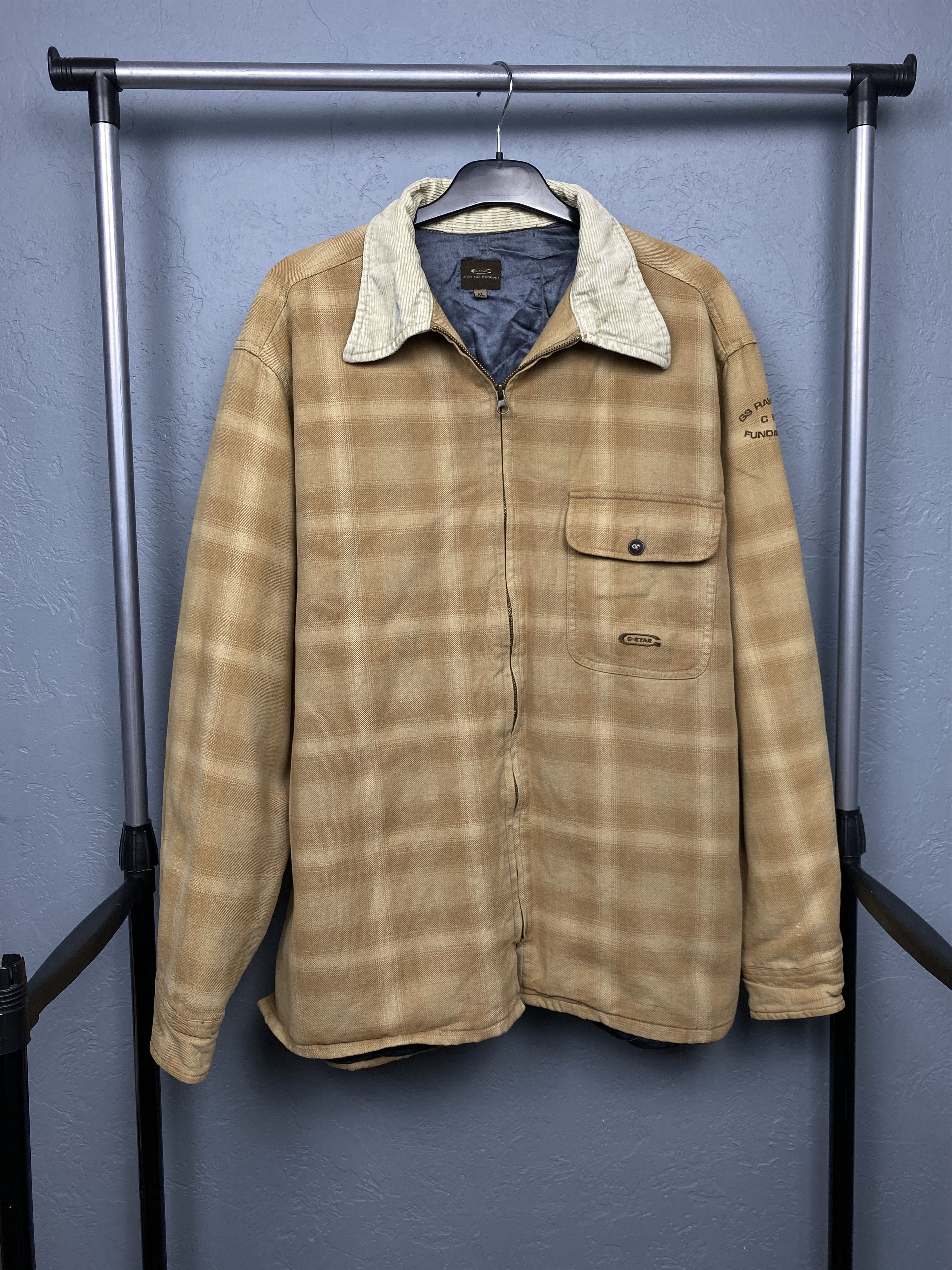 G Star Raw Vintage Mens Plaid Western Jacket