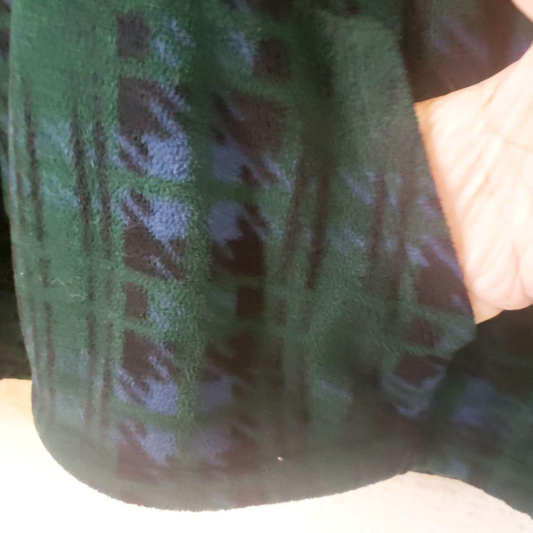 Vintage L.L. Bean Women's XL Blue Green Plaid Fleece Hoodie Half-Snap Pullover Logo Trail Fleece Half-Snap Puillow Hoodie Size XL / US 12-14 / IT 48-50 - 7 Thumbnail