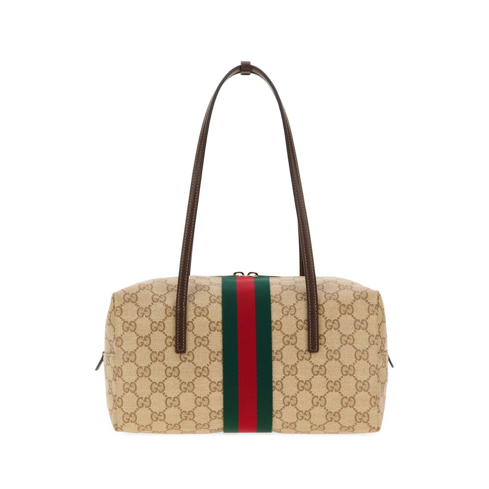 Gucci Gucci Melrose Medium $2000 Sand GG Canvas Boston Bag New & A Size ONE SIZE - 1 Thumbnail