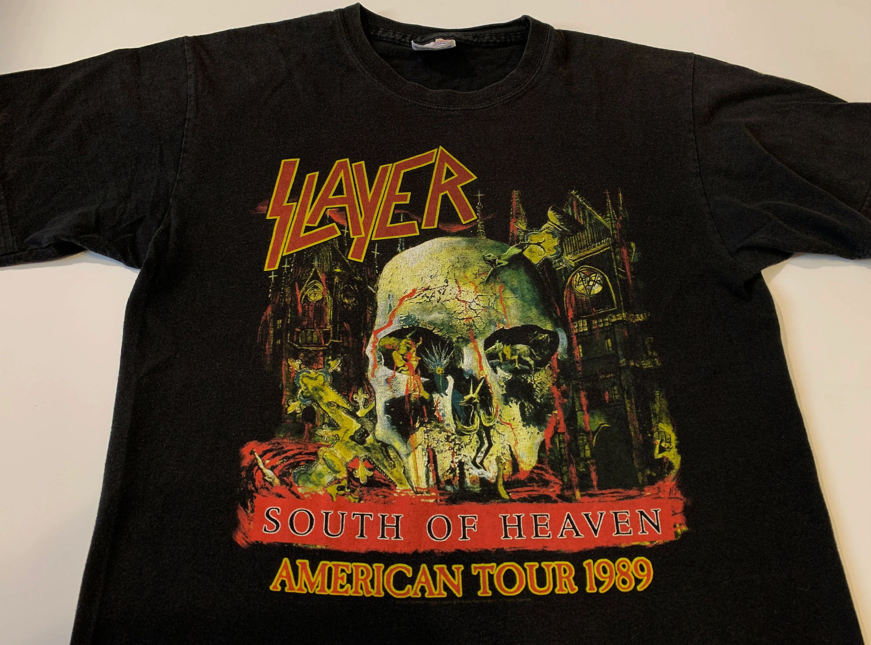 Band Tees Vintage Slayer South Of Heaven American Tour T-shirt Size US M / EU 48-50 / 2 - 2 Thumbnail