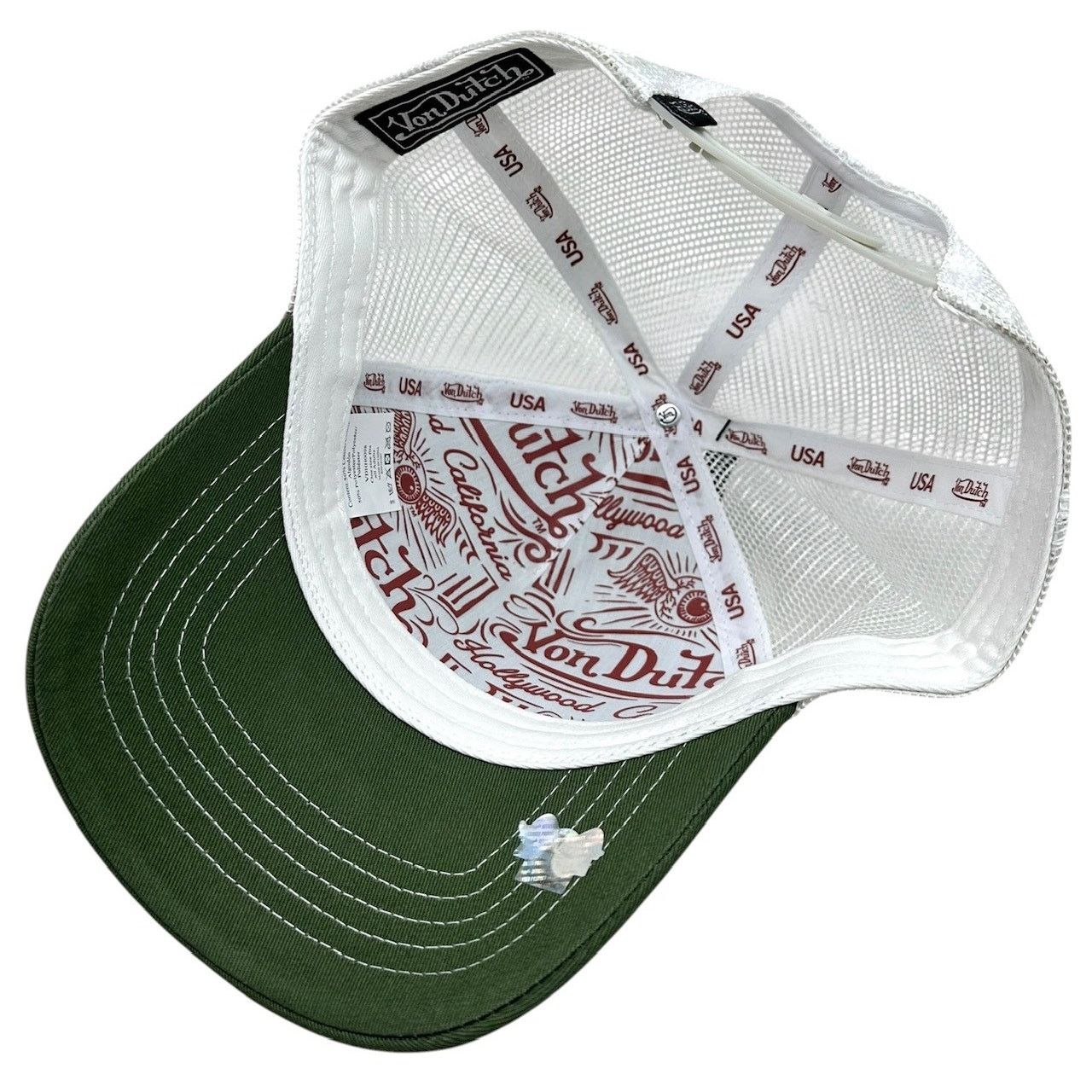 Von Dutch Von Dutch Trucker Hat White Green Floral Snapback Cap Size ONE SIZE - 5 Thumbnail