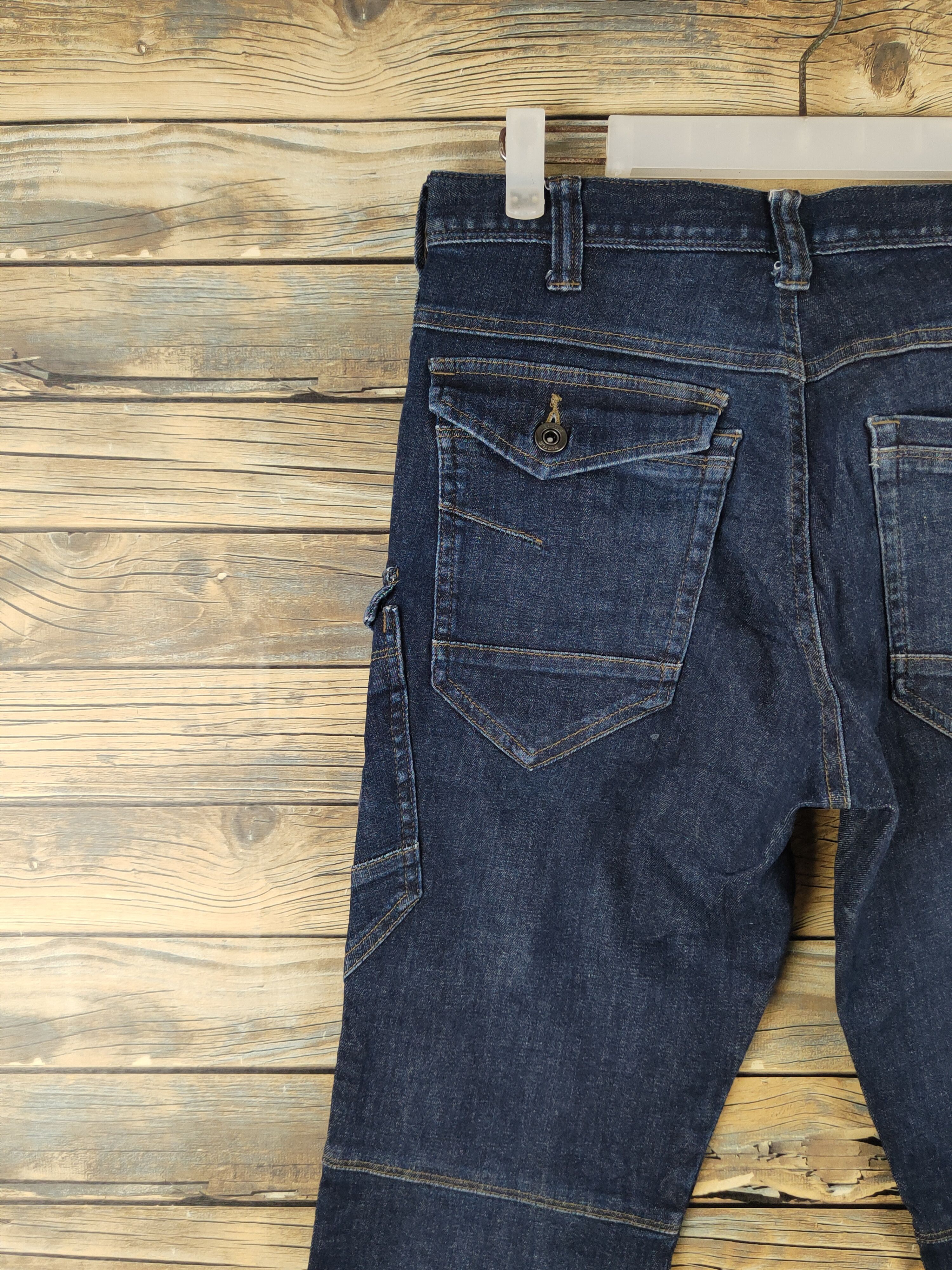 Japanese Brand DL Burtle Dark Blue Distressed Ripped Jeans #2349 Size US 30 / EU 46 - 9 Thumbnail