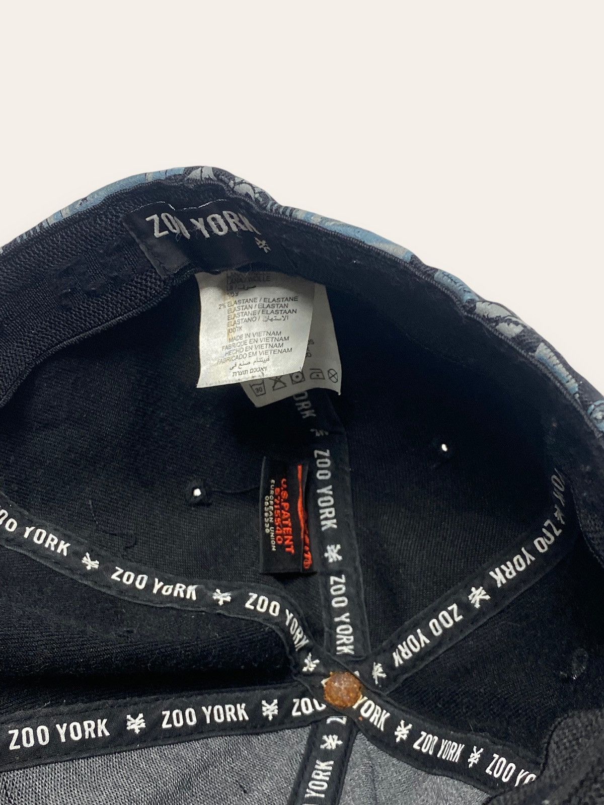 Vintage Vintage ZOO YORK Cap Skater Grey Monogram Pattern Y2K Size ONE SIZE - 6 Thumbnail