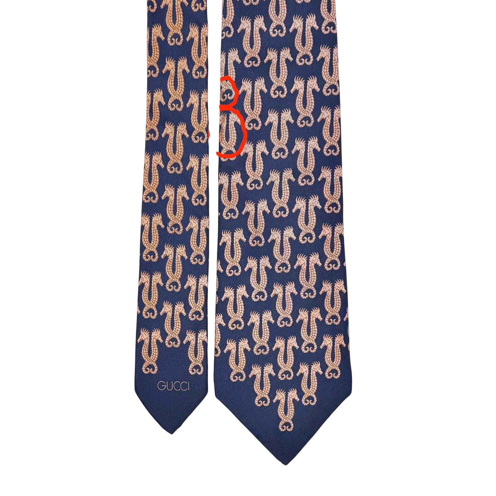 Gucci Gucci Seahorse Pattern Tie Size ONE SIZE - 10 Thumbnail