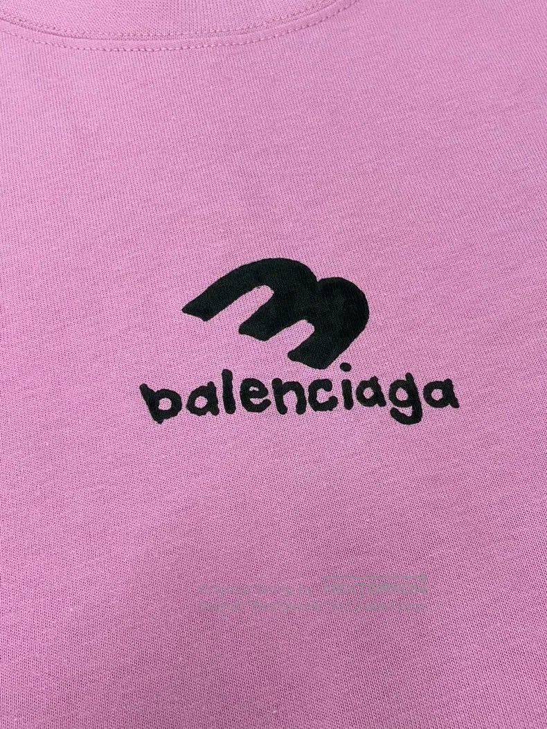 Balenciaga Balenciaga Pink lettered print short-sleeve T-shirt, size Size US L / EU 52-54 / 3 - 2 Thumbnail