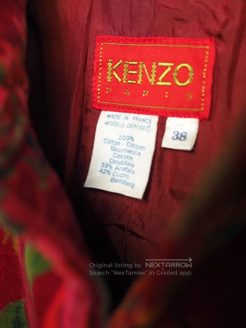 Kenzo Kenzo Floral Velvet Vintage Shirt Size XS / US 0-2 / IT 36-38 - 4 Thumbnail